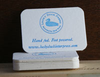 Lucky Duck Press mini business card